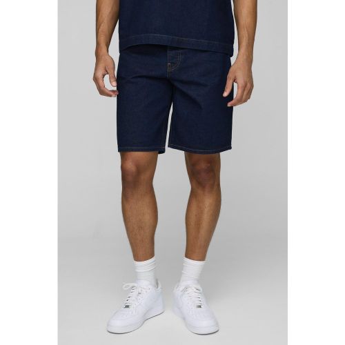 Short en jean large à coutures contrastantes - 28 - Boohooman - Modalova