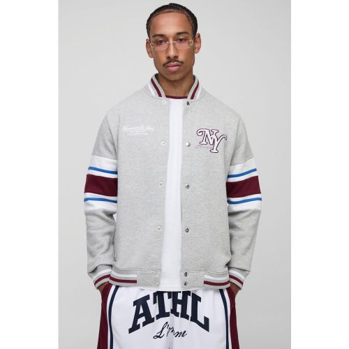 Veste universitaire à capuche en jersey - S - Boohooman - Modalova