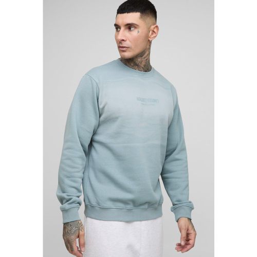Tall Limited Edition Print Regular Fit Spray Wash jumper - 2XL - Boohooman - Modalova