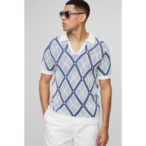 Polo droit en crochet - S - Boohooman - Modalova
