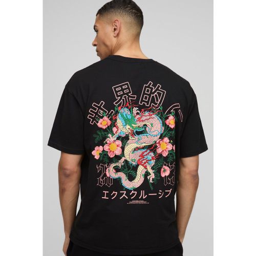 T-shirt oversize imprimé dragon - S - Boohooman - Modalova