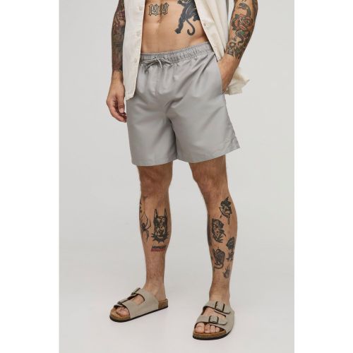 Short de bain mi-long à logo - S - Boohooman - Modalova