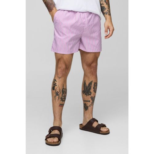 Short de bain court à rayures - S - Boohooman - Modalova
