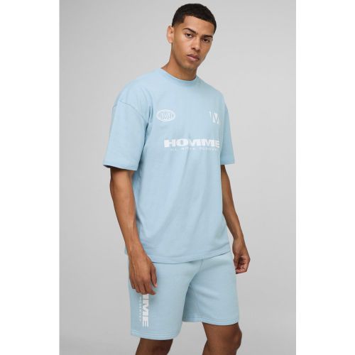 Ensemble oversize avec t-shirt et short - S - Boohooman - Modalova