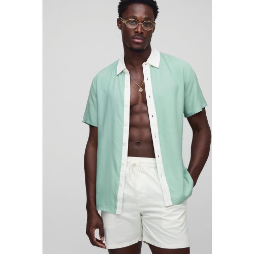 Ensemble de bain avec chemise en viscose et short de bain - S - Boohooman - Modalova
