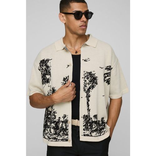 Chemise oversize à motif jacquard - S - Boohooman - Modalova