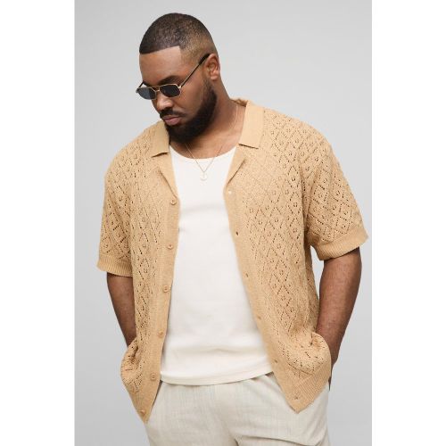 Grande taille - Chemise en crochet à motif feuille - 2XL - Boohooman - Modalova