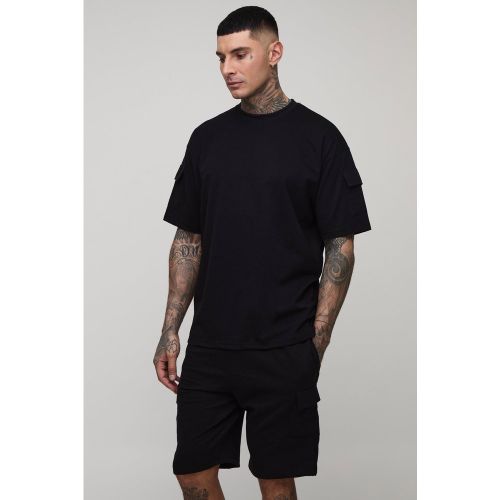 Tall - Ensemble utilitaire avec t-shirt et short cargo - 2XL - Boohooman - Modalova