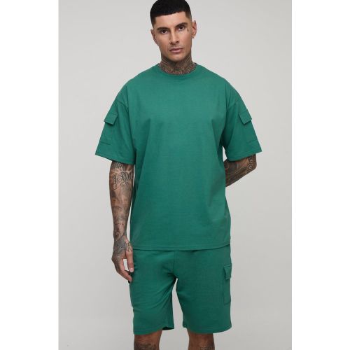 Tall - Ensemble utilitaire avec t-shirt et short cargo - 2XL - Boohooman - Modalova