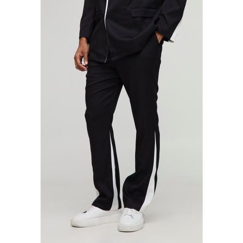 Pantalon de costume droit à empiècements contrastants - S - Boohooman - Modalova