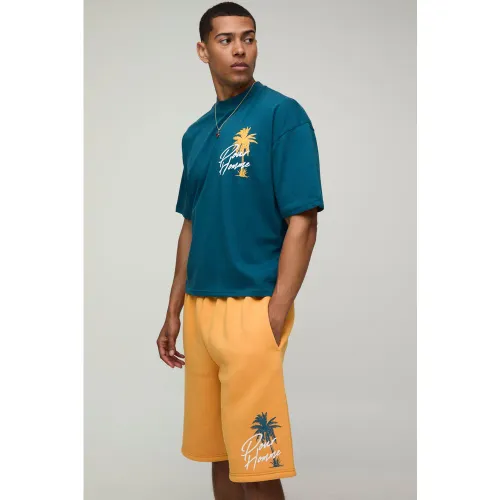 Ensemble oversize imprimé à col montant - S - Boohooman - Modalova