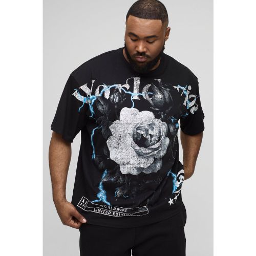 Grande taille - T-shirt oversize fleuri - 2XL - Boohooman - Modalova