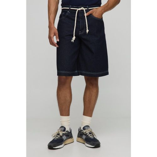 Bermuda droit à ceinture en corde - 28 - Boohooman - Modalova