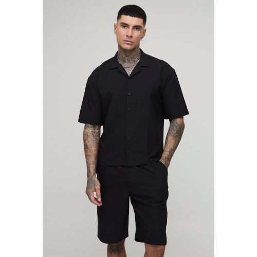Tall - Ensemble oversize technique avec chemise et short - 2XL - Boohooman - Modalova