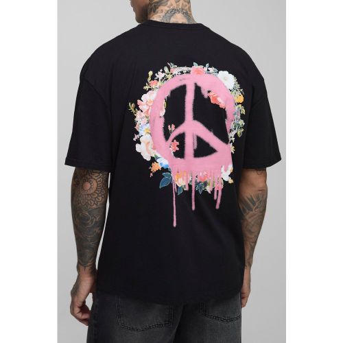 Tall - T-shirt oversize à imprimé graffiti - 2XL - Boohooman - Modalova
