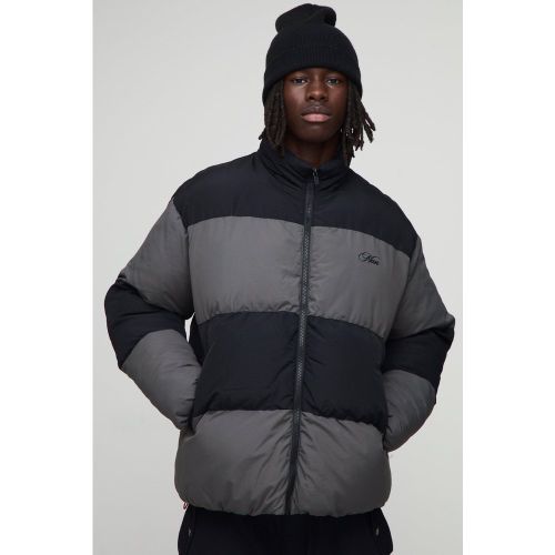 Doudoune oversize color block - S - Boohooman - Modalova