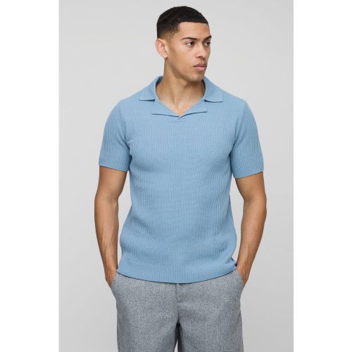 Polo droit côtelé - S - Boohooman - Modalova