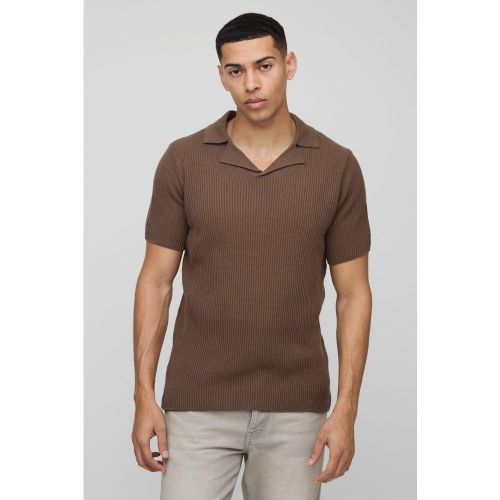 Polo droit côtelé - S - Boohooman - Modalova