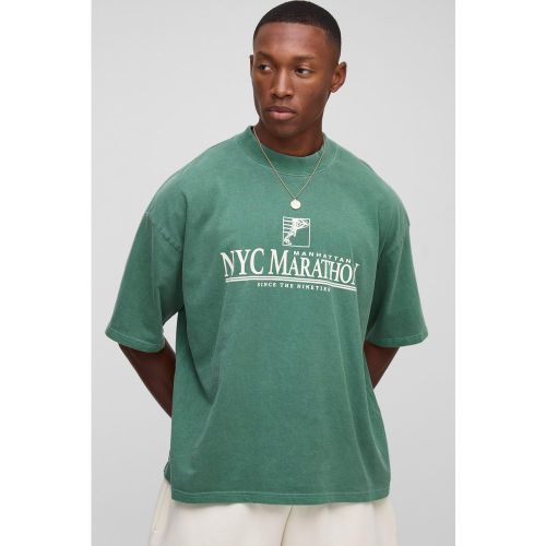 T-shirt oversize à slogan NYC - S - Boohooman - Modalova