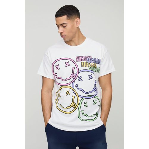 T-shirt oversize à imprimé Nirvana - S - Boohooman - Modalova