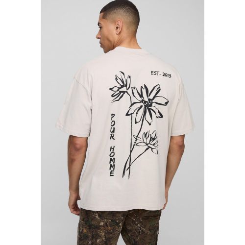 T-shirt oversize fleuri - S - Boohooman - Modalova
