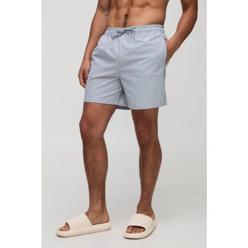 Maillot de bain mi-long à rayures - S - Boohooman - Modalova