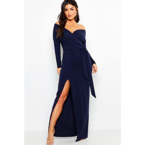 Robe De Demoiselle D'Honneur Fendue À Épaules Dénudées - 42 - boohoo - Modalova
