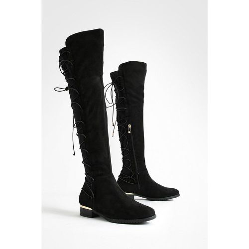 Bottes Hautes À Lacets - 38 - boohoo - Modalova