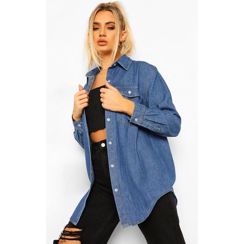 Chemise En Jean Oversize - 34 - boohoo - Modalova