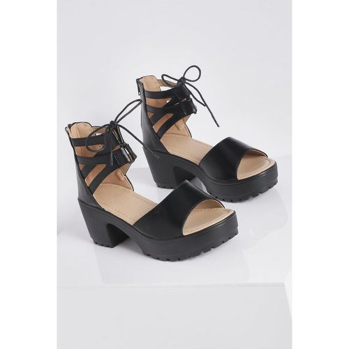 Sandales À Lacets Et Talons En Deux Parties - 36 - boohoo - Modalova