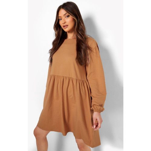 Robe Smockée À Manches Chauve-Souris Volantées - 40 - boohoo - Modalova