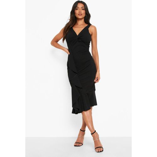 Robe Mi-Longue Moulante À Volants - 36 - boohoo - Modalova