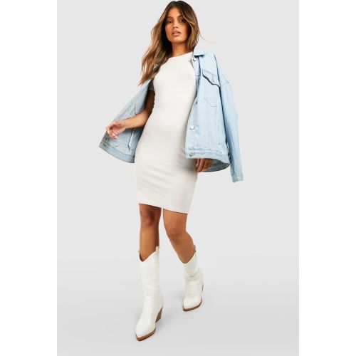 Robe Mi-Longue Moulante À Manches Courtes - 36 - boohoo - Modalova