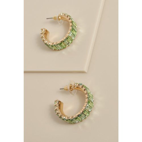 Boucles D'Oreilles Carrées À Strass - One Size - boohoo - Modalova