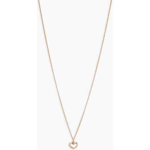 Collier Doré Avec Pendentif Cœur - One Size - boohoo - Modalova