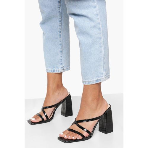 Mules Carrées À Talons - Pointure Large - 36 - boohoo - Modalova