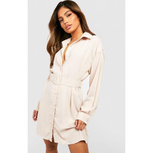 Robe Chemise Boutonnée À Manches Longues - 38 - boohoo - Modalova