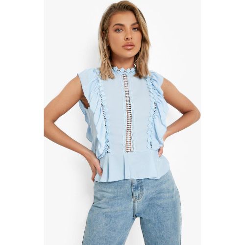 Top À Volants Style Crochet - 14 - boohoo - Modalova