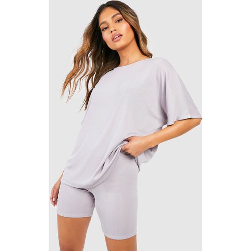 Ensemble Avec T-Shirt Oversize Et Short Cycliste - 40 - boohoo - Modalova