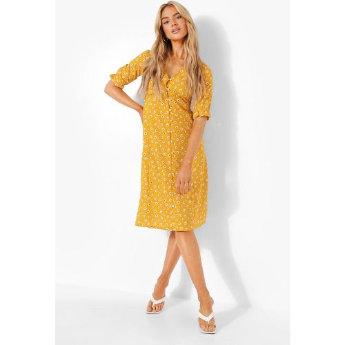 Robe Mi-Longue Boutonnée - 36 - boohoo - Modalova