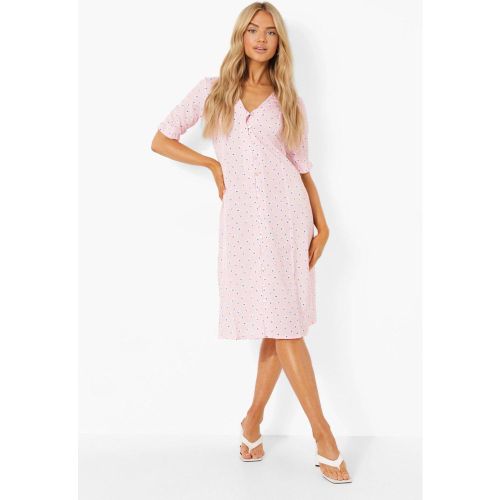 Robe Mi-Longue Boutonnée - 36 - boohoo - Modalova