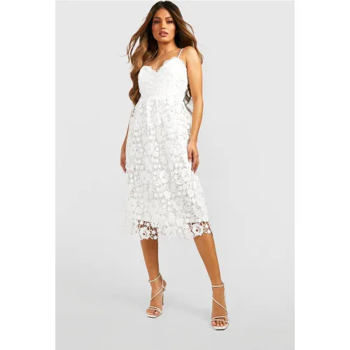 Robe Patineuse En Dentelle - 36 - boohoo - Modalova