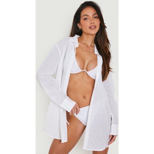 Chemise De Plage Longue Oversize - S - boohoo - Modalova