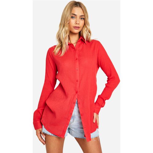 Chemise Oversize Texturée - 36 - boohoo - Modalova