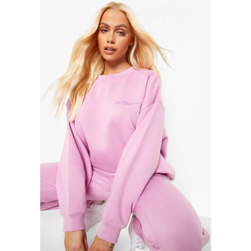 Ensemble De Survêtement Avec Sweat Oversize Et Jogging À Inscription - S - boohoo - Modalova