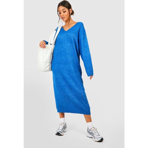 Robe Pull Oversize Longue En Maille Douce - 36 - boohoo - Modalova