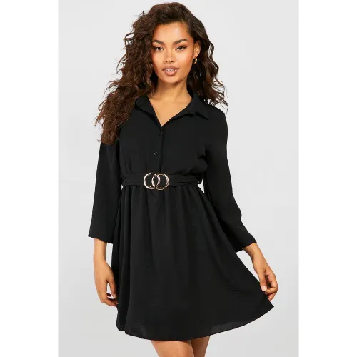 Robe Chemise Ceinturée - 36 - boohoo - Modalova