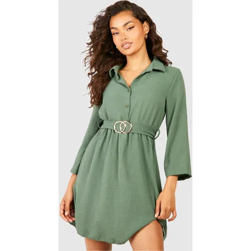 Robe Chemise Ceinturée - 36 - boohoo - Modalova