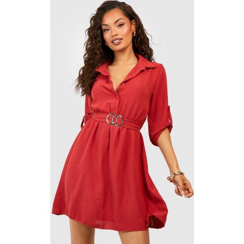 Robe Chemise Ceinturée - 36 - boohoo - Modalova