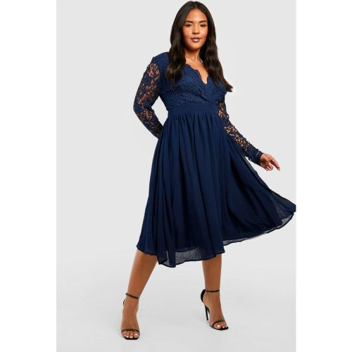 Grande Taille - Robe Dos Nu En Dentelle - 54 - boohoo - Modalova